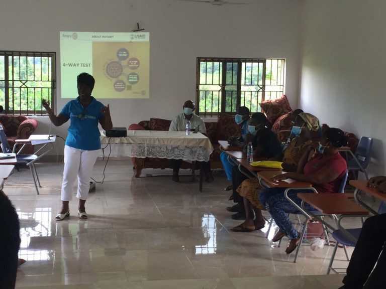 Rotary Meets Staff  and Committee Members of Ayensuano District Assembly