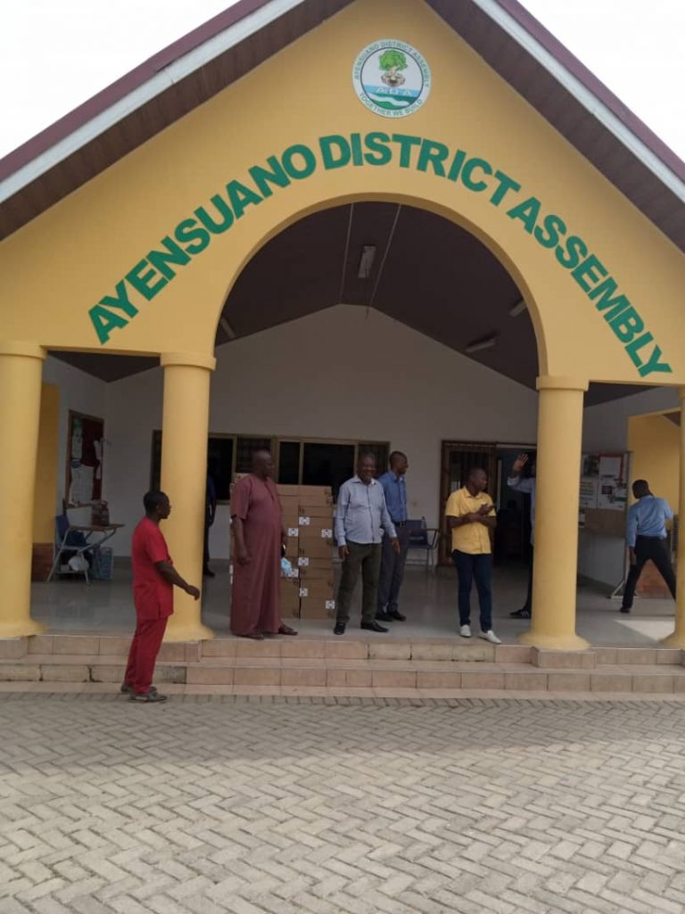 Interbrands Ghana Donates 120 Boxes of Hand Sanitizers to Ayensuano District Assembly