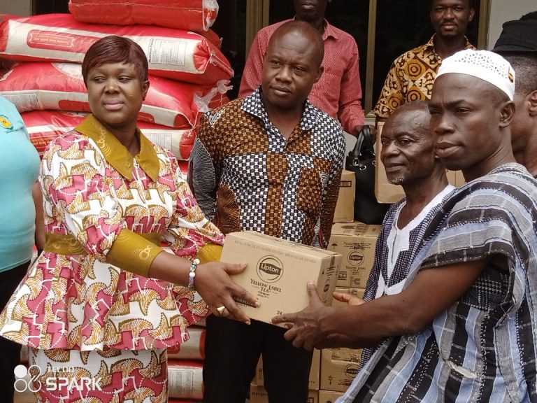 Donation of food items to Muslim communities in the district.