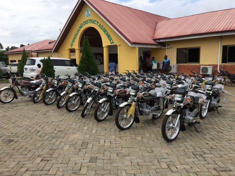 Ayensuano district donates motorbikes to assembly members